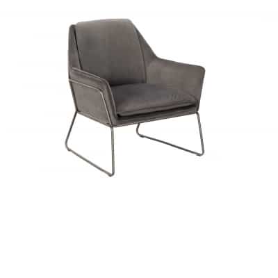 Carla Grey Velvet Occasional Chair - Home & Style CI